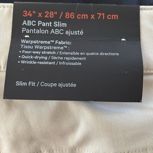 Lululemon Men’s ABC Pant Slim Fit Warpstreme 34X28 Silverstone Four Way Stretch - Picture 8 of 12